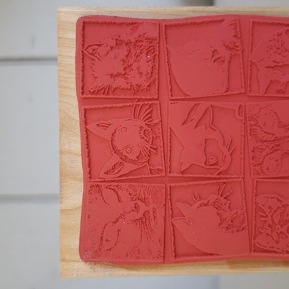 Cat Stamp Hampton Art Stamps 4578 Kitty Tiles Large Cat Stamp - Picture 8 of 13